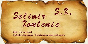 Selimir Komlenić vizit kartica